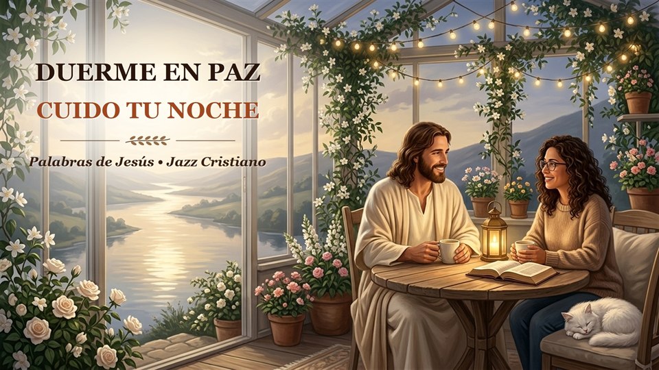 Duerme en Paz, Yo Cuido Tu Noche 🌙 Jazz Cristiano Nocturno y Palabras de Jesús para Descansar