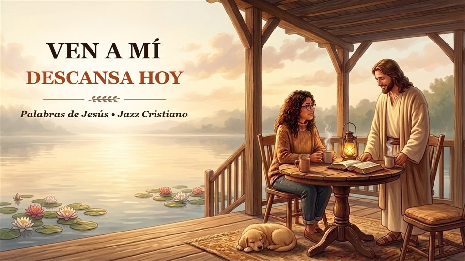 Ven a Mí y Descansa Hoy ☕ Palabras de Jesús en Smooth Jazz Cristiano para Calmar la Ansiedad